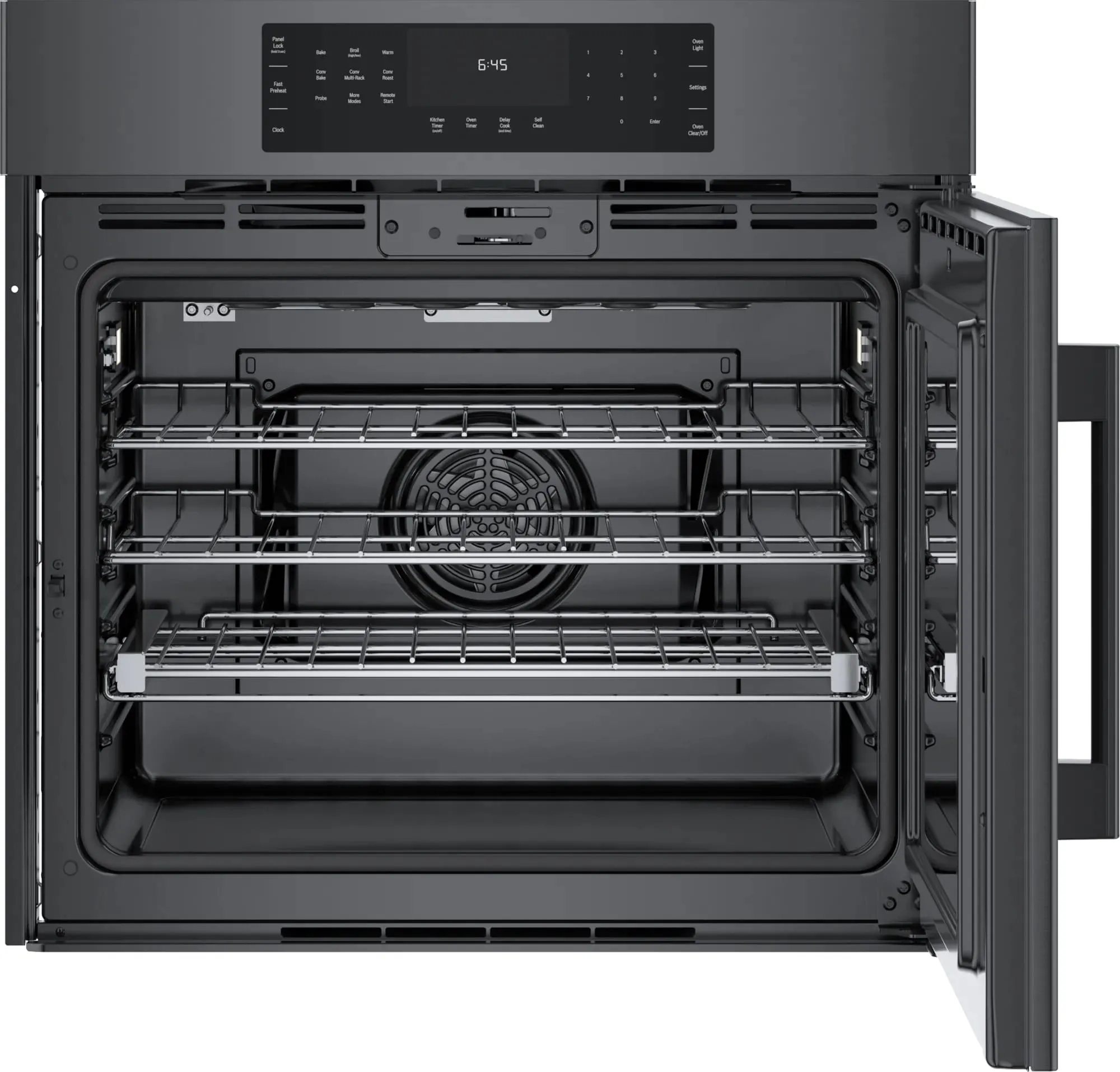 Bosch - 4.6 cu. ft Single Wall Oven in Black Stainless - HBL8444RUC