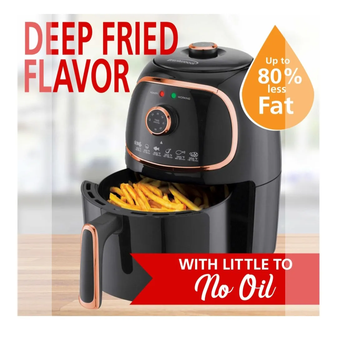 Brentwood Rapid Air Fryer Oven - Black and Copper