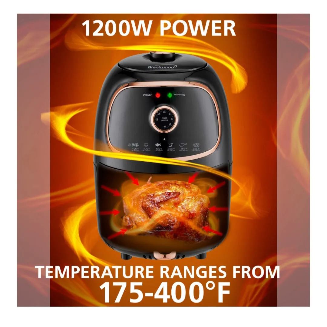 Brentwood Rapid Air Fryer Oven - Black and Copper