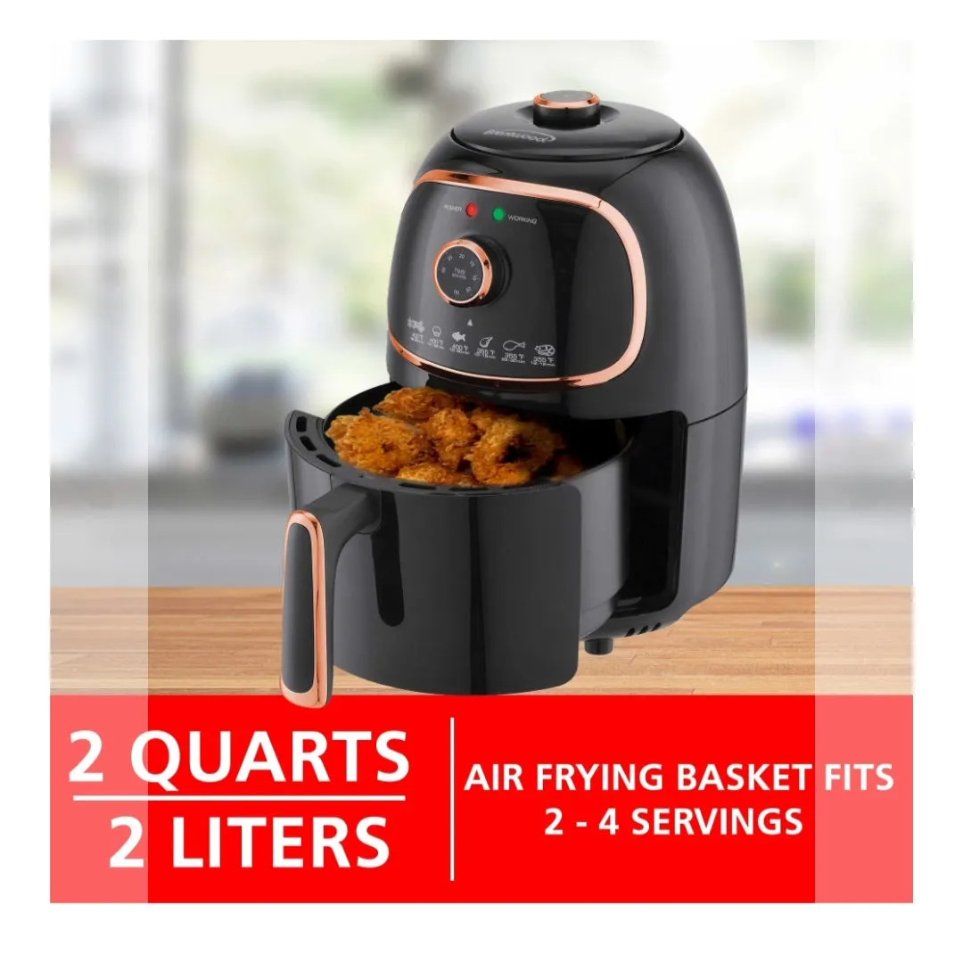 Brentwood Rapid Air Fryer Oven - Black and Copper