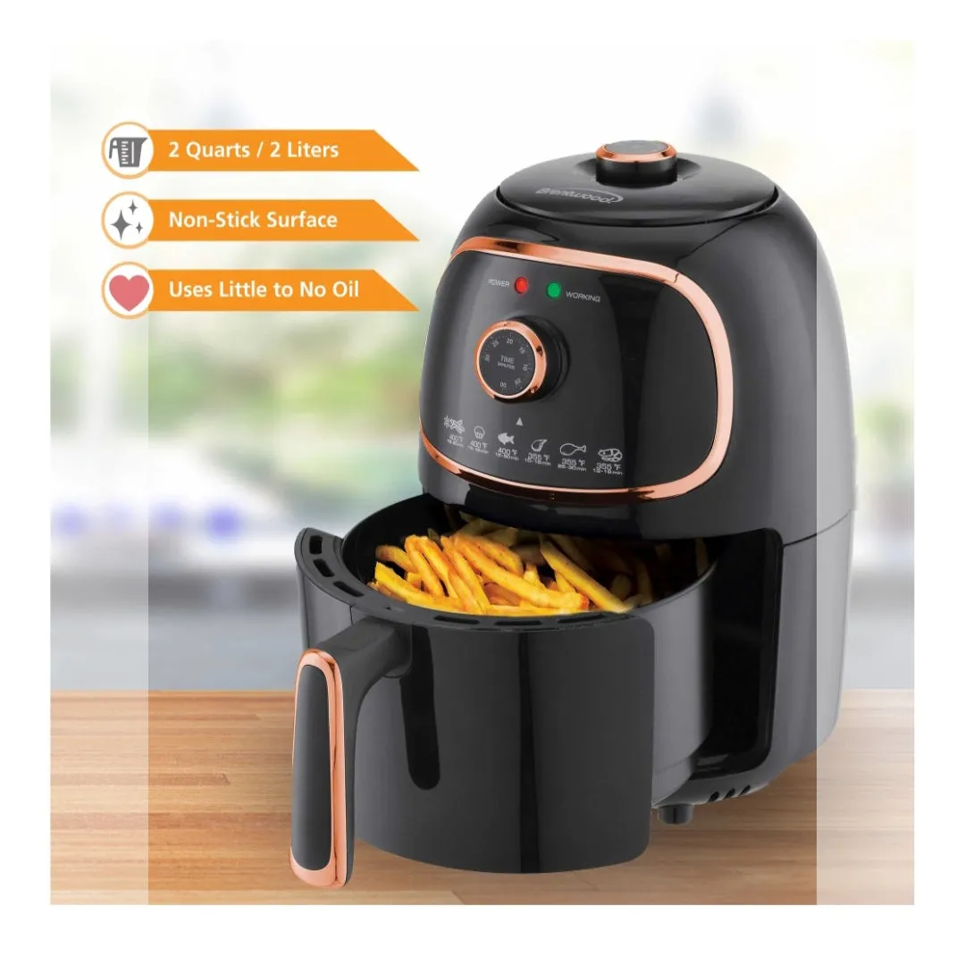 Brentwood Rapid Air Fryer Oven - Black and Copper