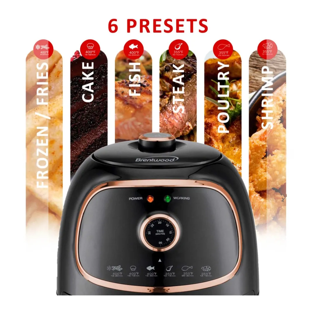 Brentwood Rapid Air Fryer Oven - Black and Copper