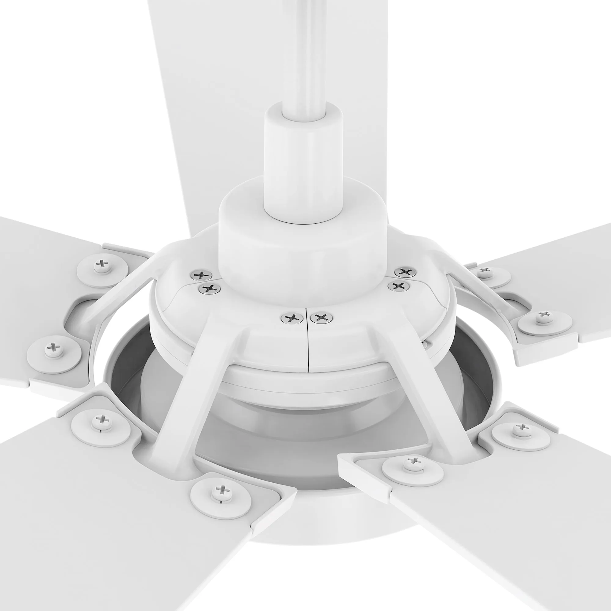 BRISA 52 inch 5-Blade Smart Ceiling Fan with LED Light Kit & Remote Control- White/White