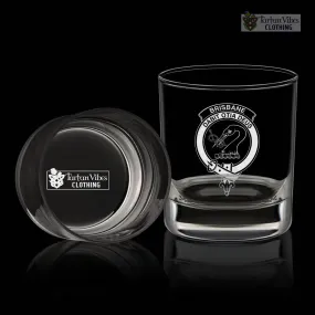 Brisbane Family Crest Engraved Whiskey Glass