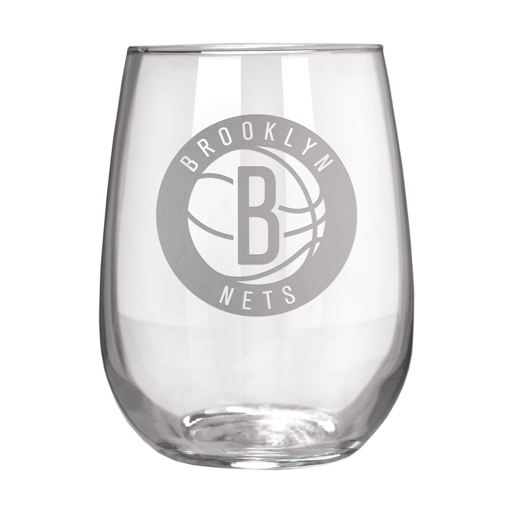 Brooklyn Nets 17 oz. Stemless Wine Glass