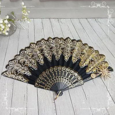 (Buy for me) Cocoa Sauce~Gothic Lolita Lace Gorgeous Folding Fan