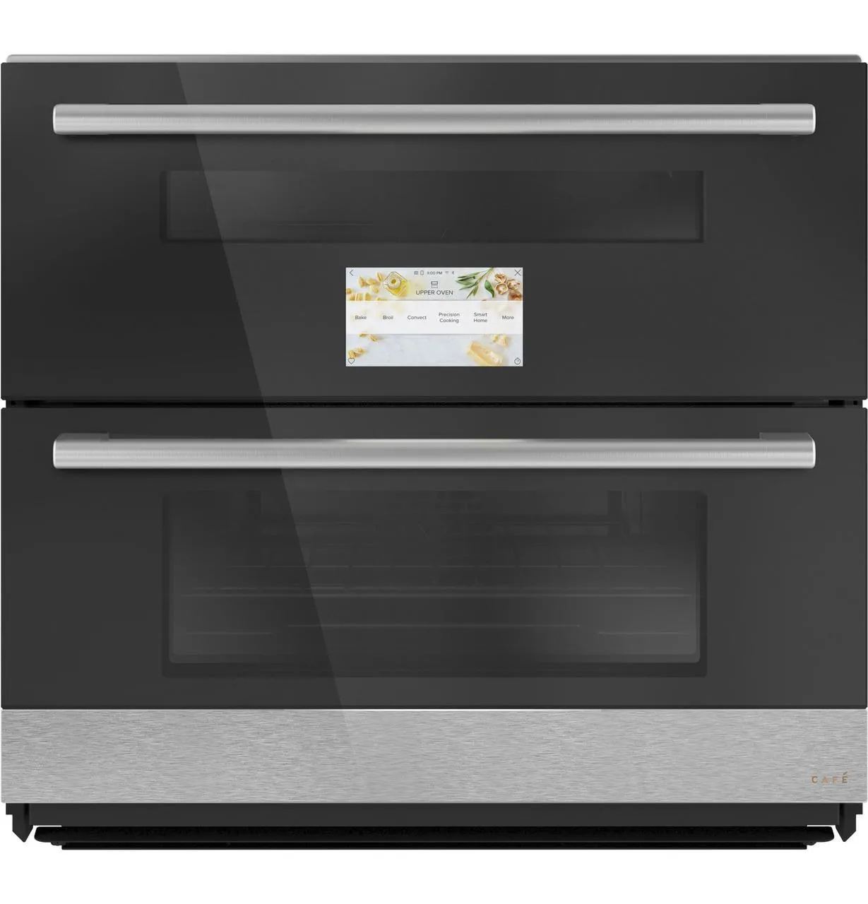 Cafe CTS92DM2NS5 Caf(eback)™ 30" Duo Smart Single Wall Oven in Platinum Glass