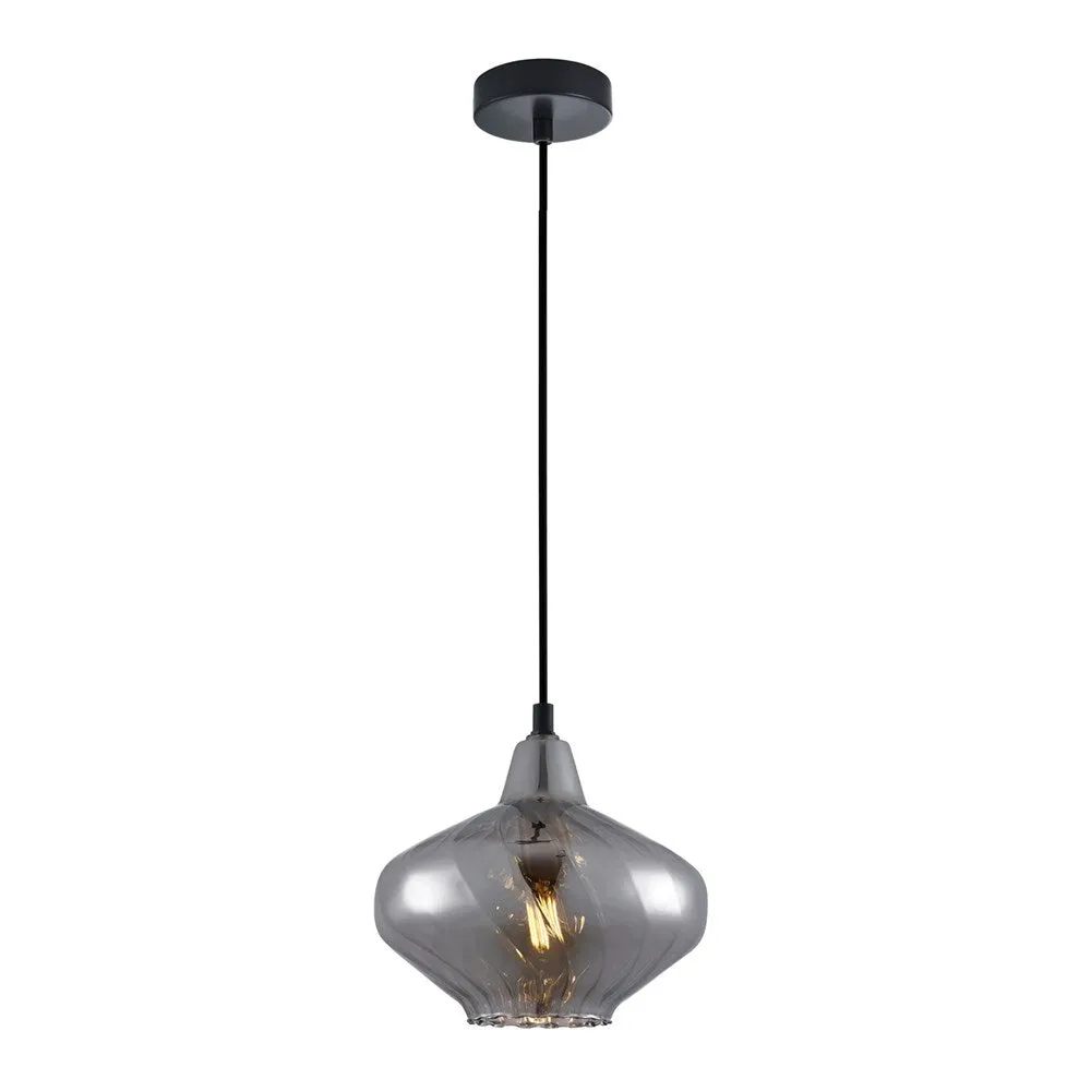 Campana Pendant Light in Amber, Smokey Black, Purple or Green