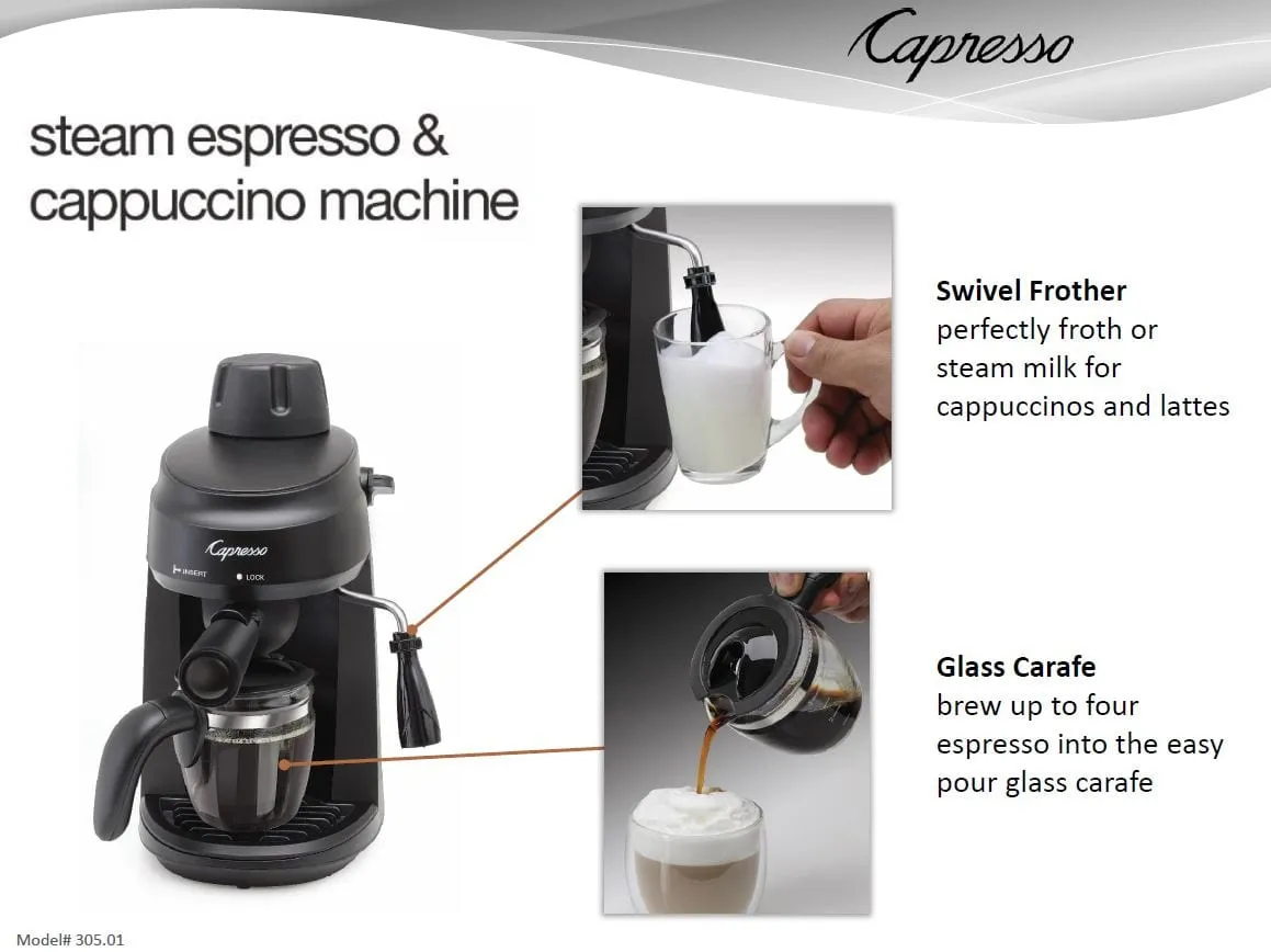 Capresso STEAMESPRESSO-RB 305.01 steam espresso & cappuccino machine - Certified Refurbished