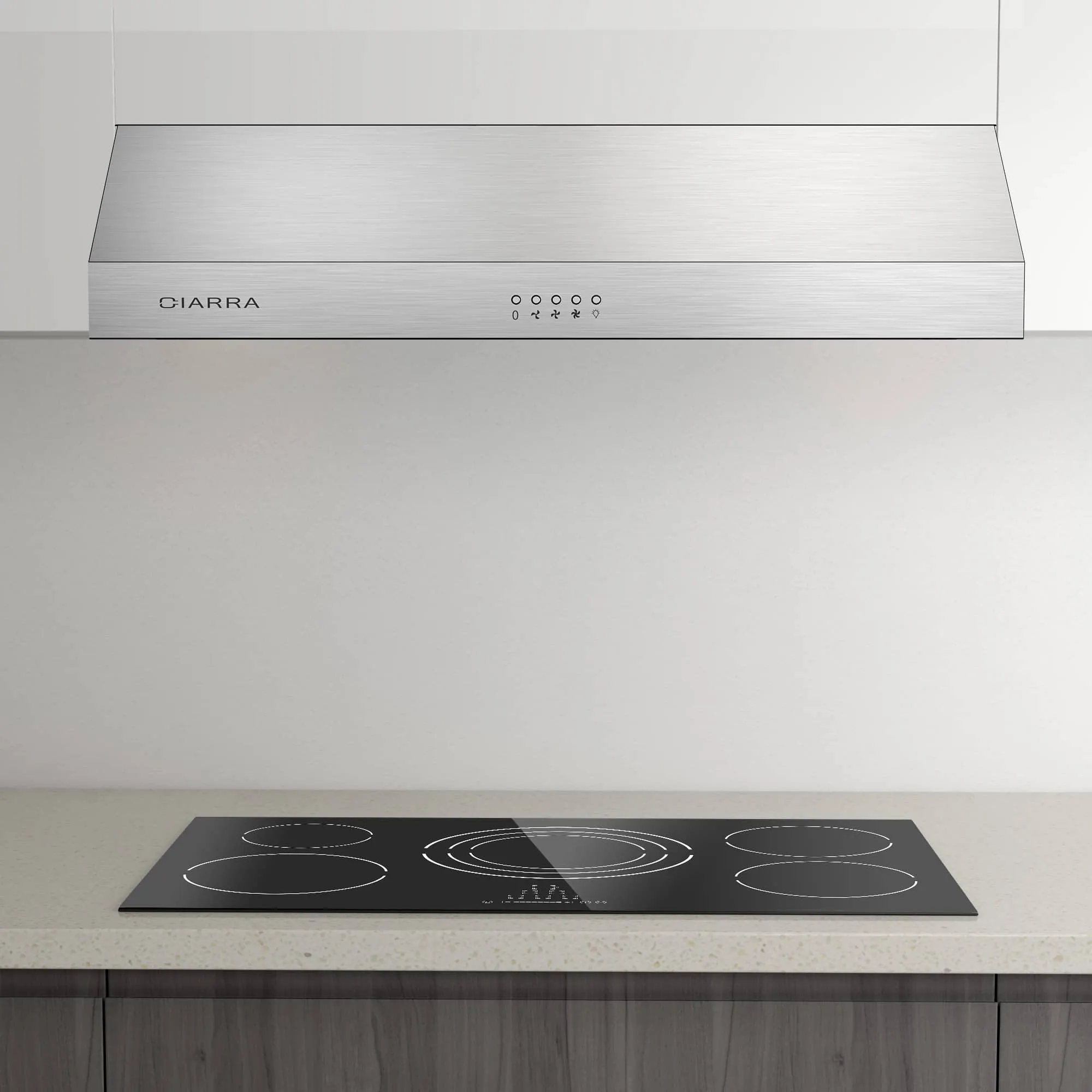 CIARRA 30 Inch Under Cabinet Range Hood CAS75908A-OW