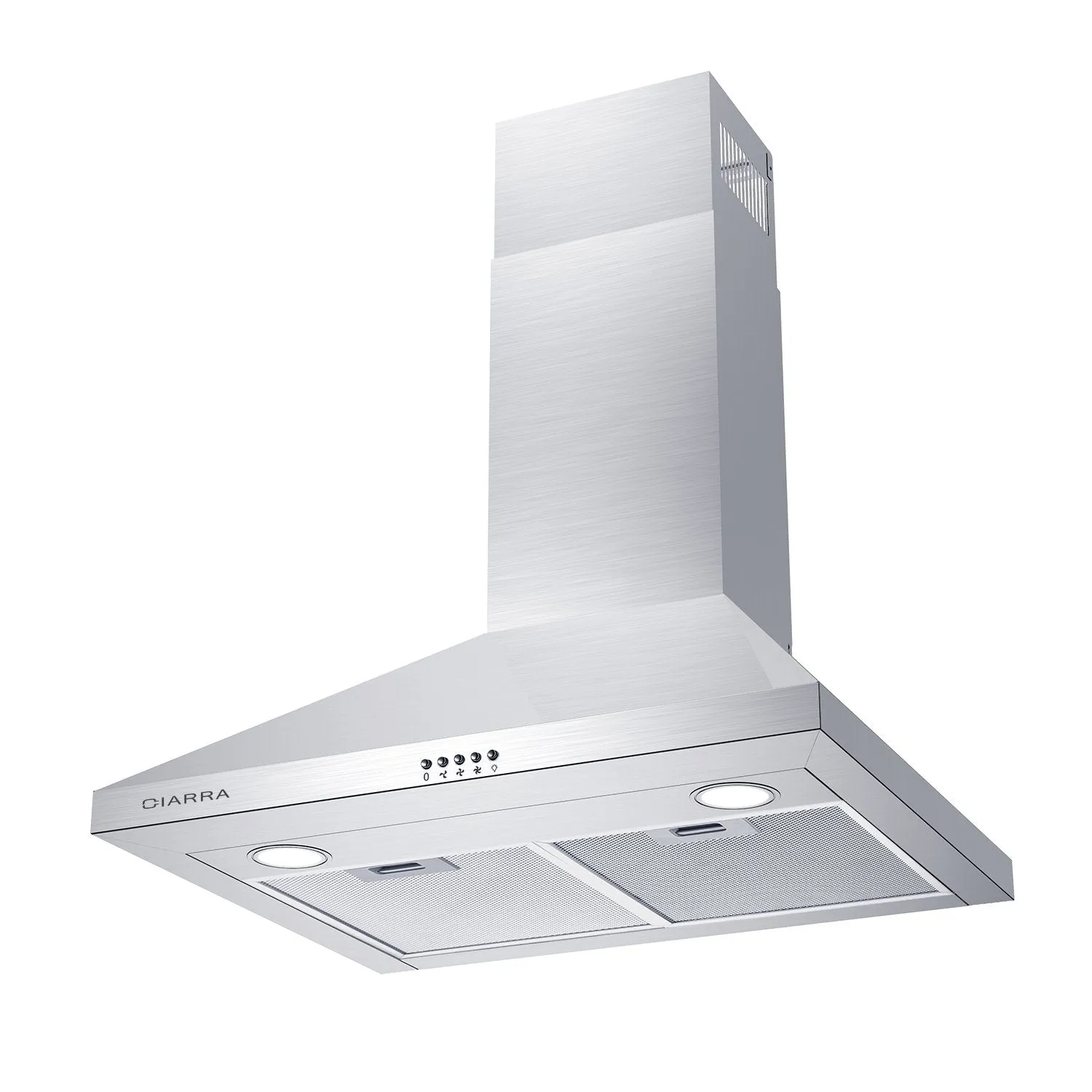 CIARRA 30 Inch Wall Mount Chimney Range Hood CAS75206P-OW