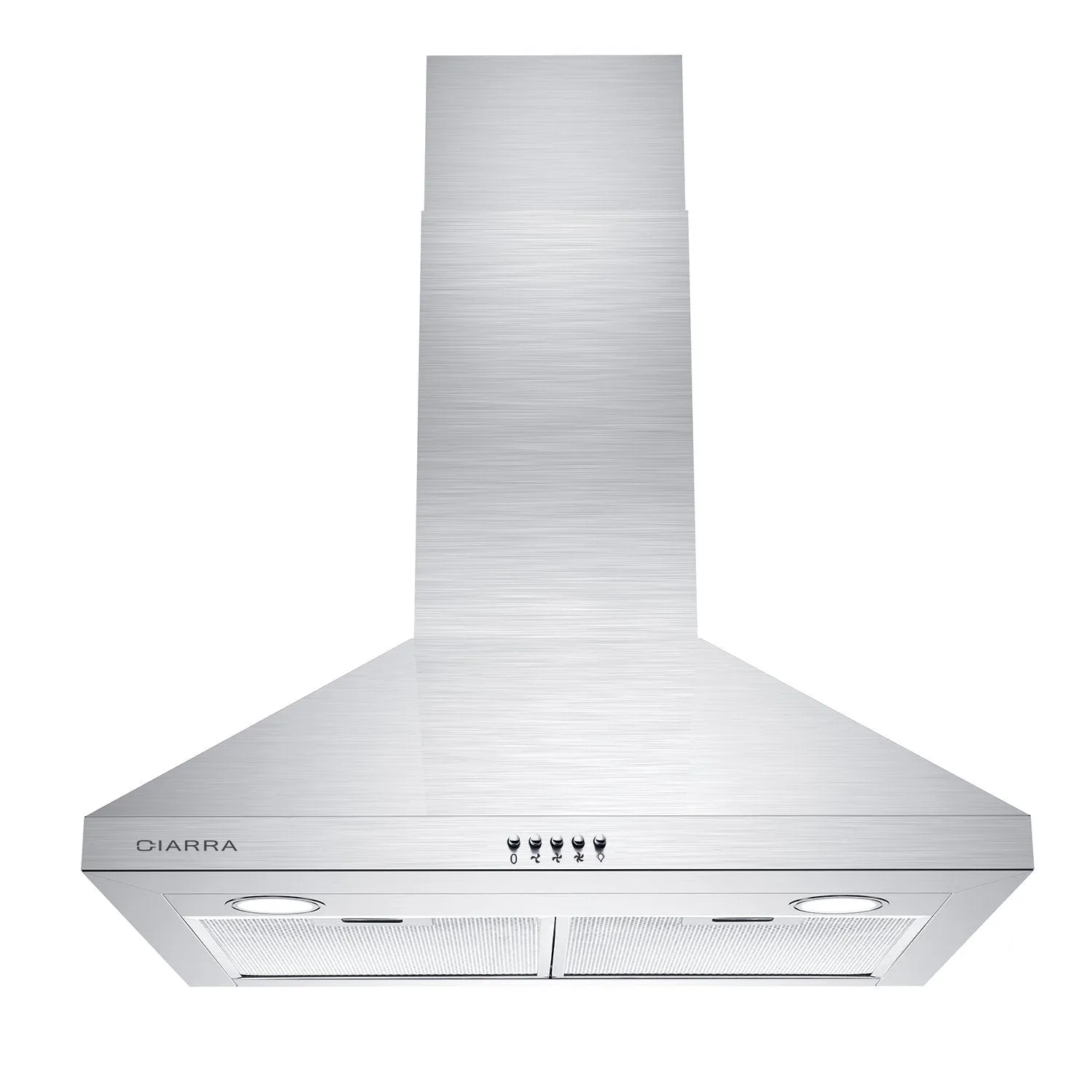 CIARRA 30 Inch Wall Mount Chimney Range Hood CAS75206P-OW