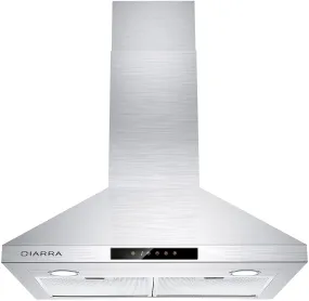 Ciarra 30 Inch Wall Mount Range Hood with 3-speed Extraction