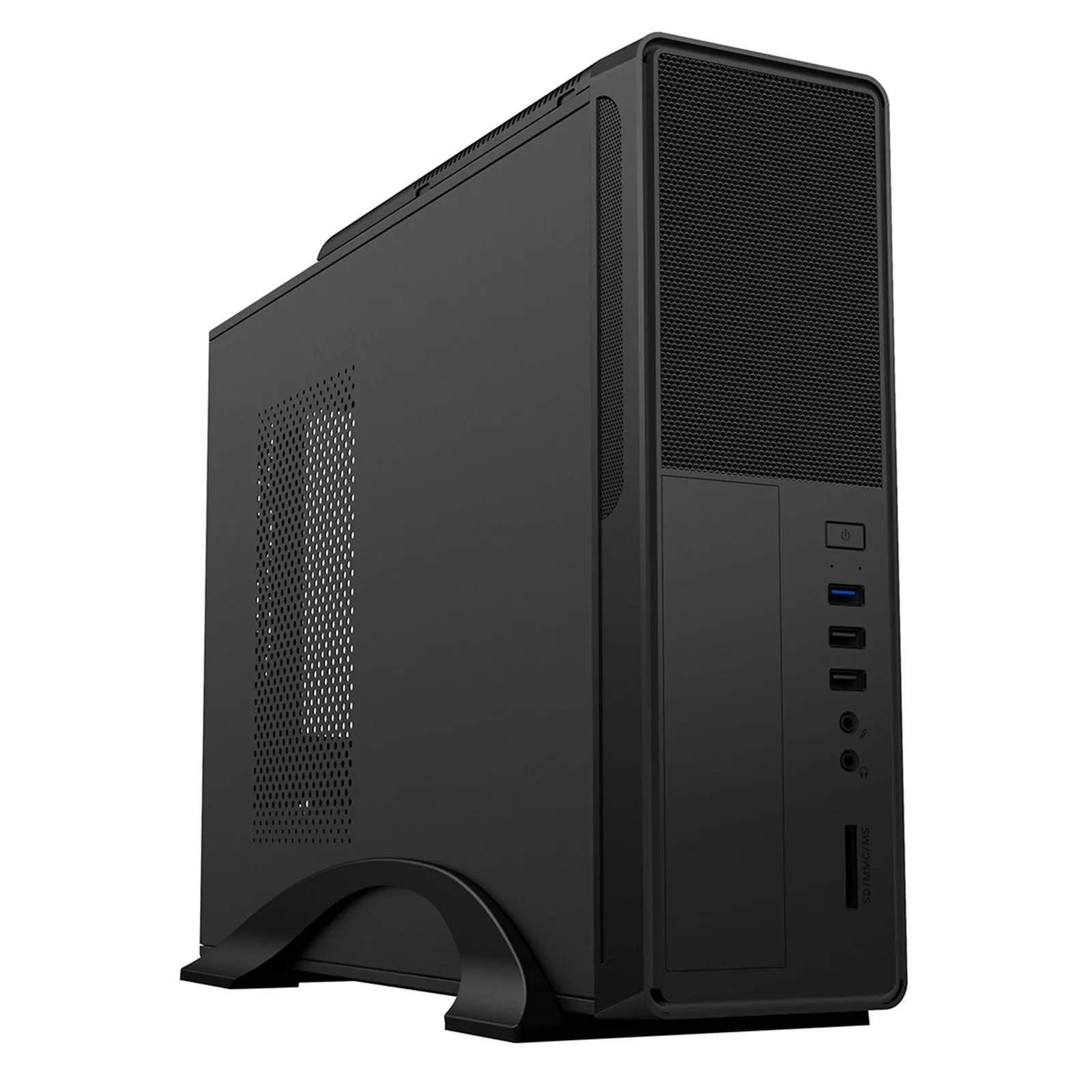 CiT S014B Micro ATX 2 x USB 2.0 / 1 x USB 3.0 Slimline Black Case with 300W PSU