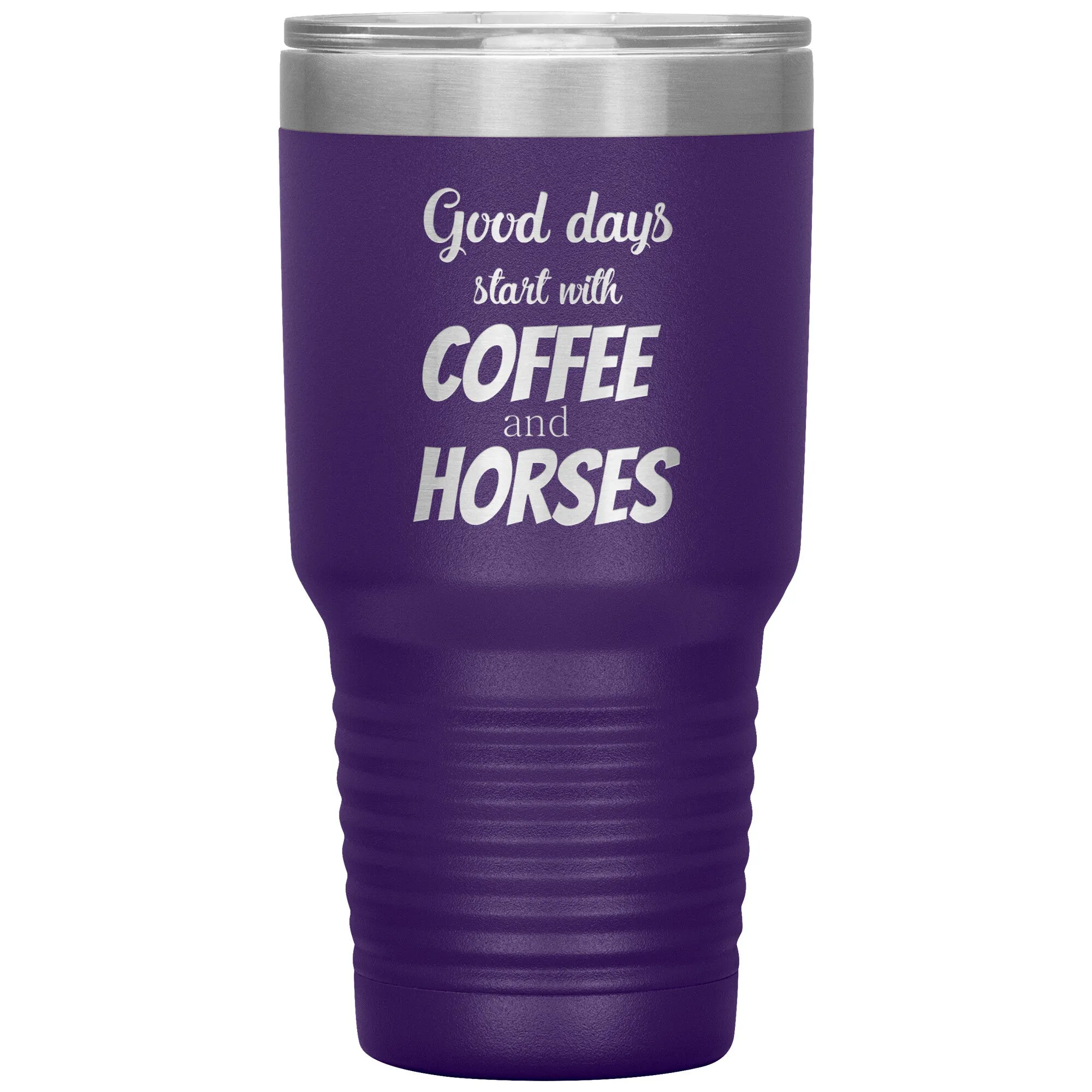 Coffee and horses 30oz Vacuum Tumbler