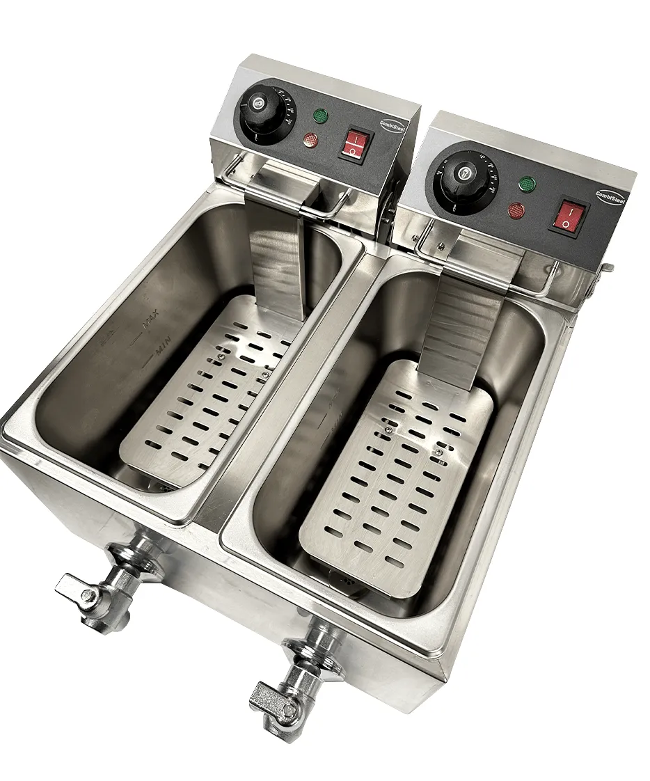 Combisteel Electric Counter Top Fryer 2 x 4 Litre 2 x 3Kw - 7455.1002