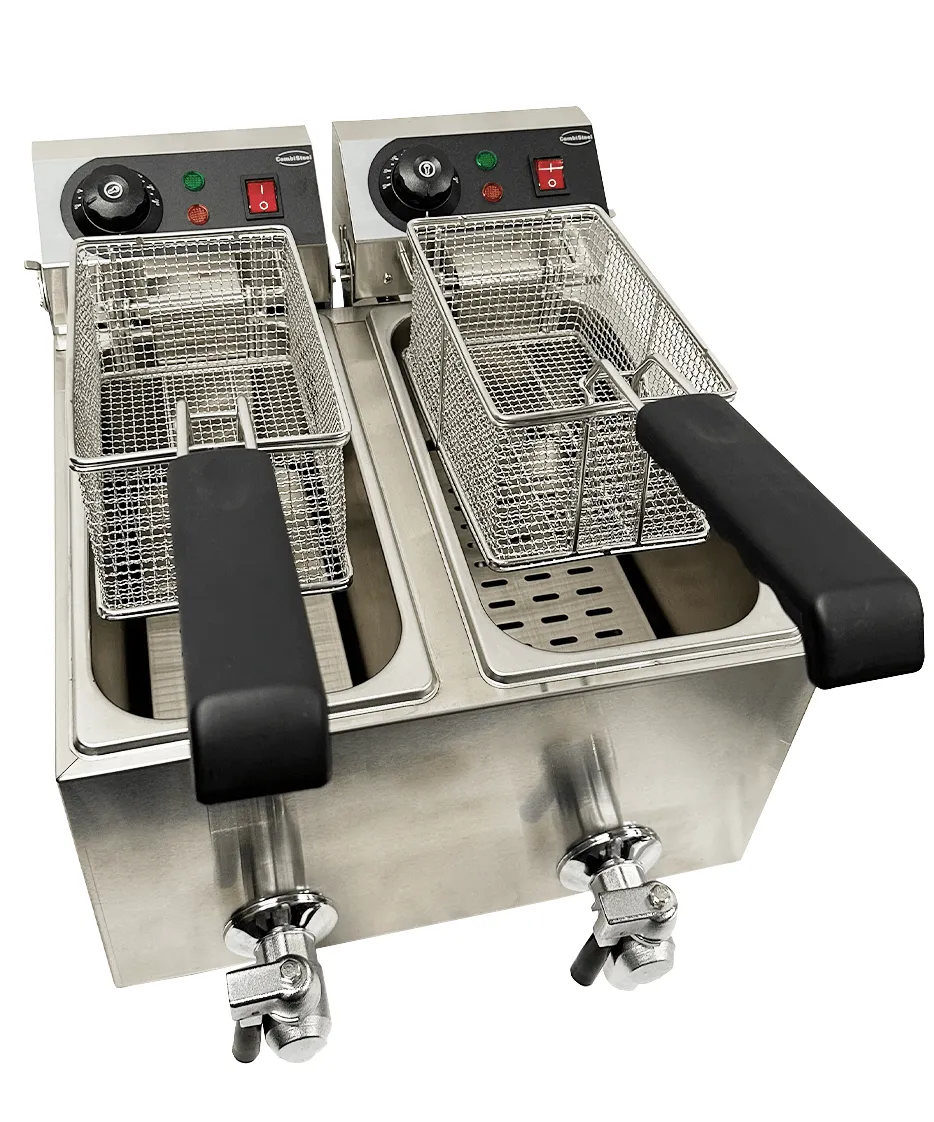 Combisteel Electric Counter Top Fryer 2 x 4 Litre 2 x 3Kw - 7455.1002