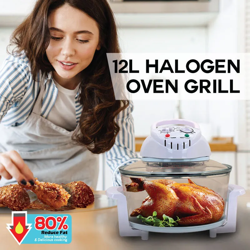 Convection Oven, Halogen Oven, Grill Roaster Oven 12L & Timer (PPT615)