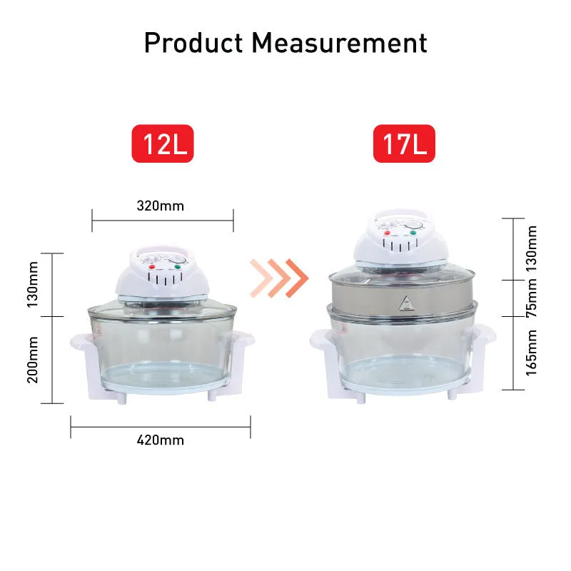 Convection Oven, Halogen Oven, Grill Roaster Oven 12L & Timer (PPT615)