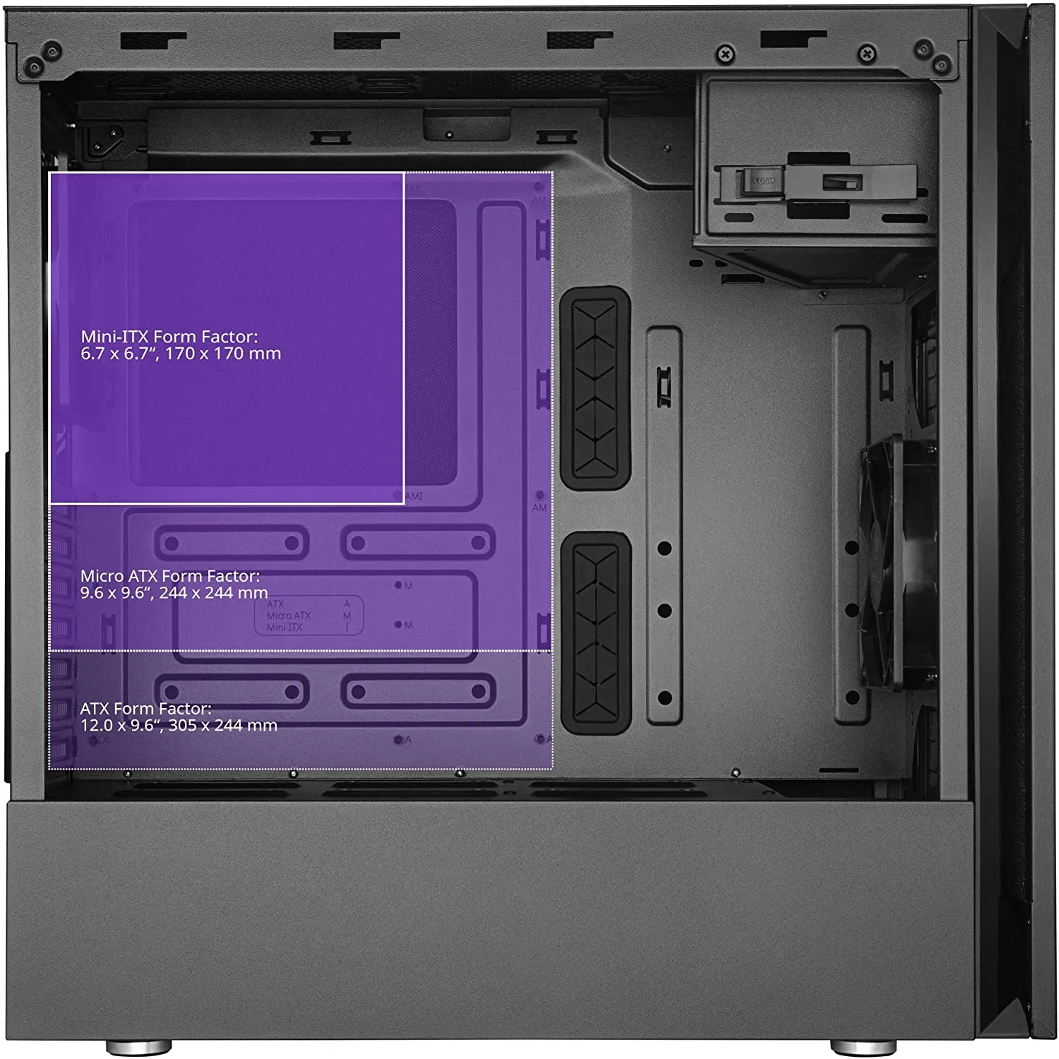 Cooler PC Case Master Silencio S600 ATX Mid-Tower, Sound-Dampened Steel Side Panel, Reversible Front Panel, SD Card Reader, and 2x 120mm PWM Silencio FP Fans