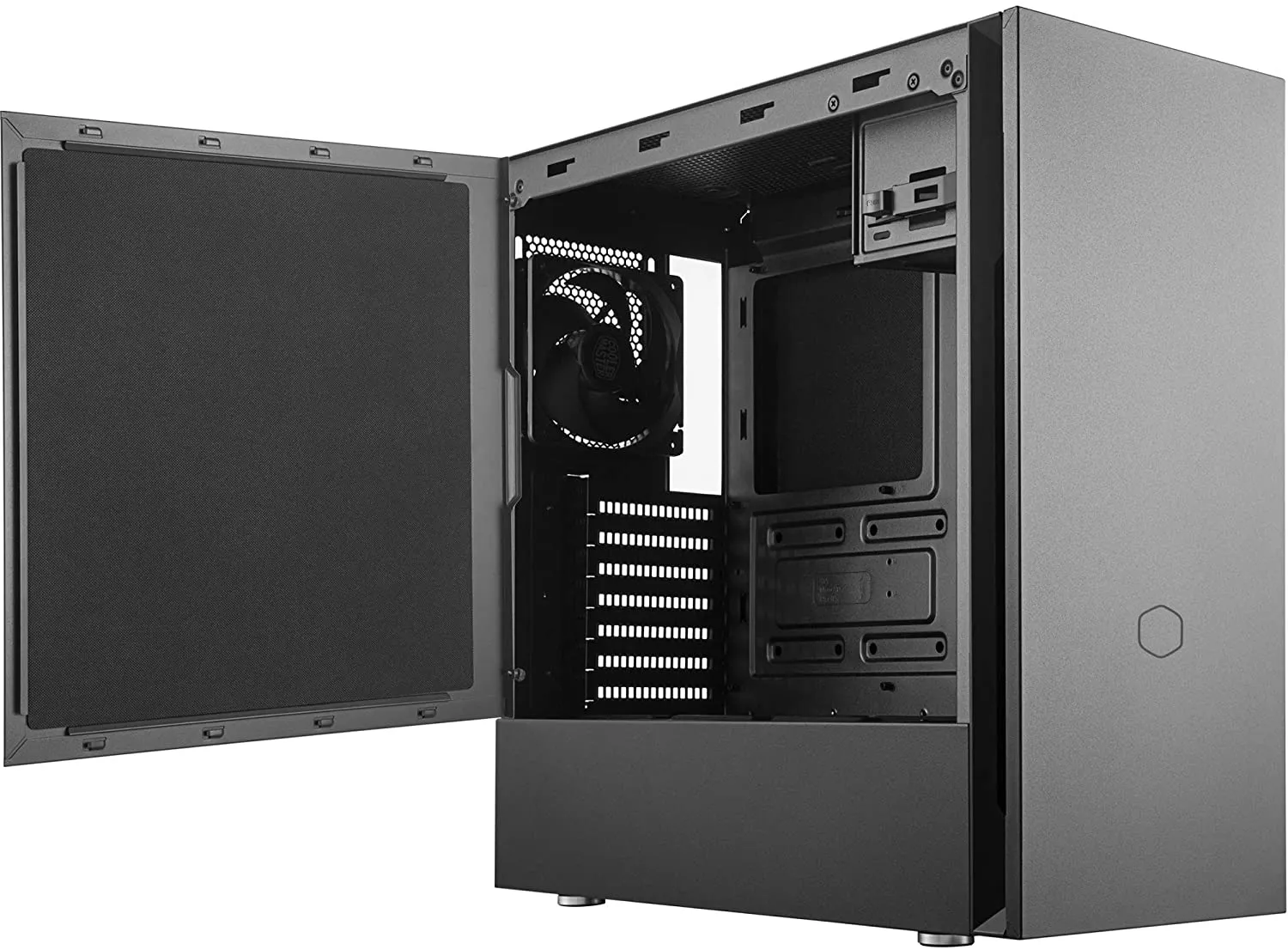 Cooler PC Case Master Silencio S600 ATX Mid-Tower, Sound-Dampened Steel Side Panel, Reversible Front Panel, SD Card Reader, and 2x 120mm PWM Silencio FP Fans