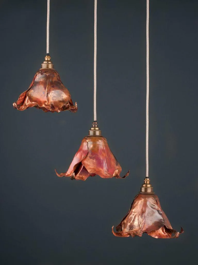 Copper Flower Pendant Light Gorsley