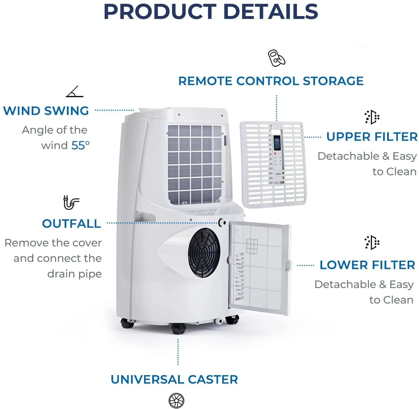 COSTWAY Portable Air Conditioner CPAC120000