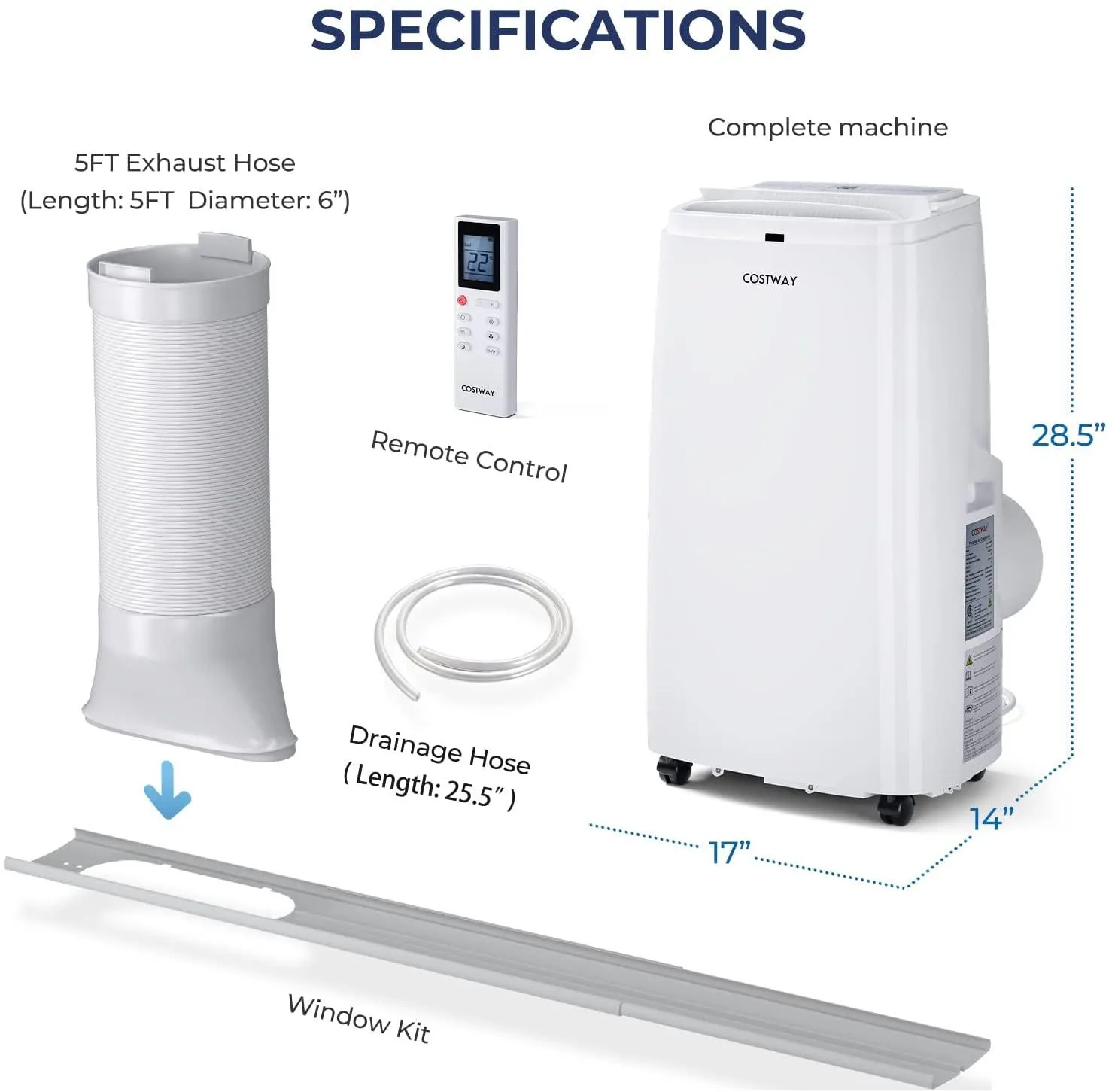 COSTWAY Portable Air Conditioner CPAC120000