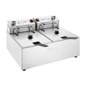 CU624 Buffalo  Double Electric Fryer with Timer 2x5Ltr