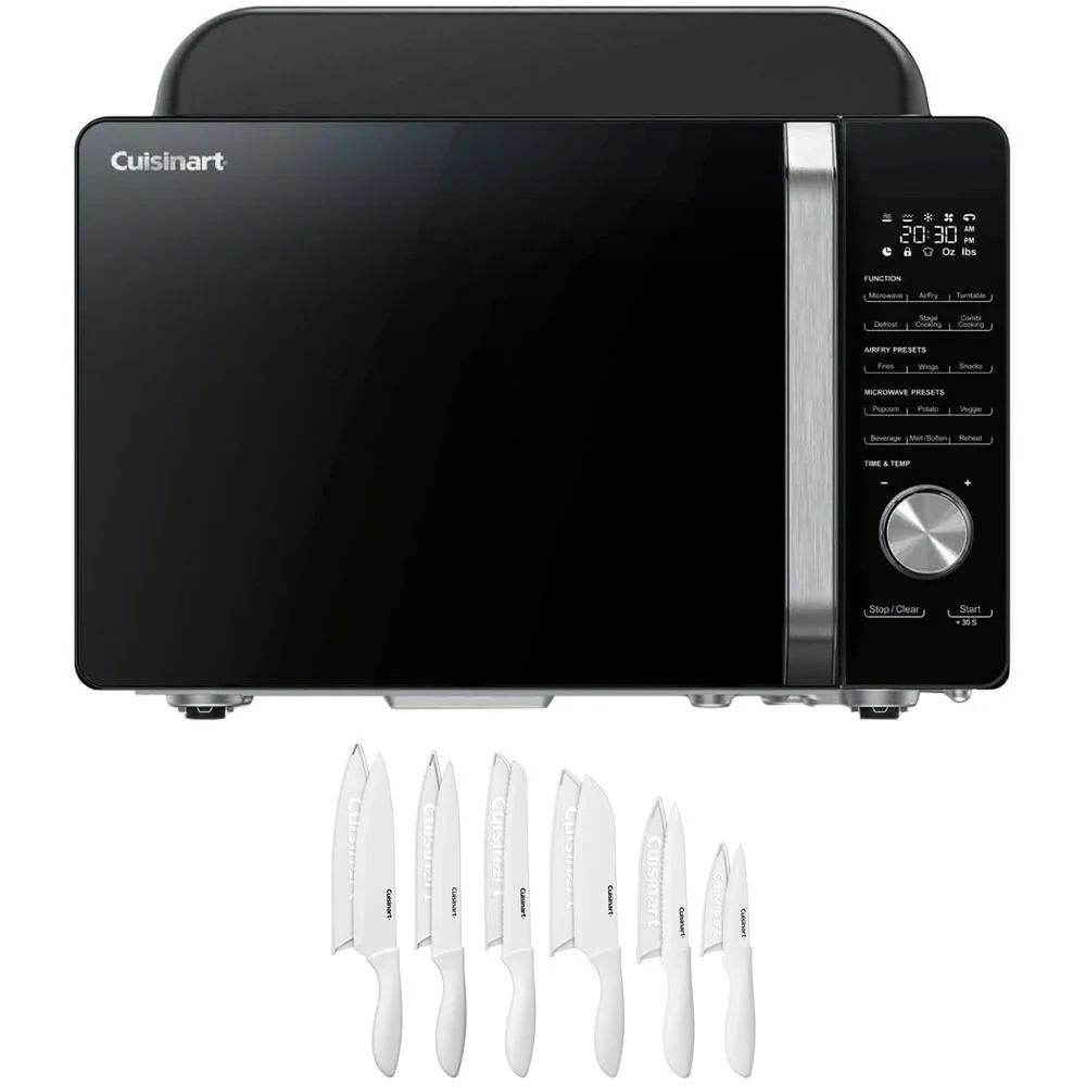 Cuisinart AMW-60 3-in-1 Microwave AirFryer Oven   12-Pc White Knife Set