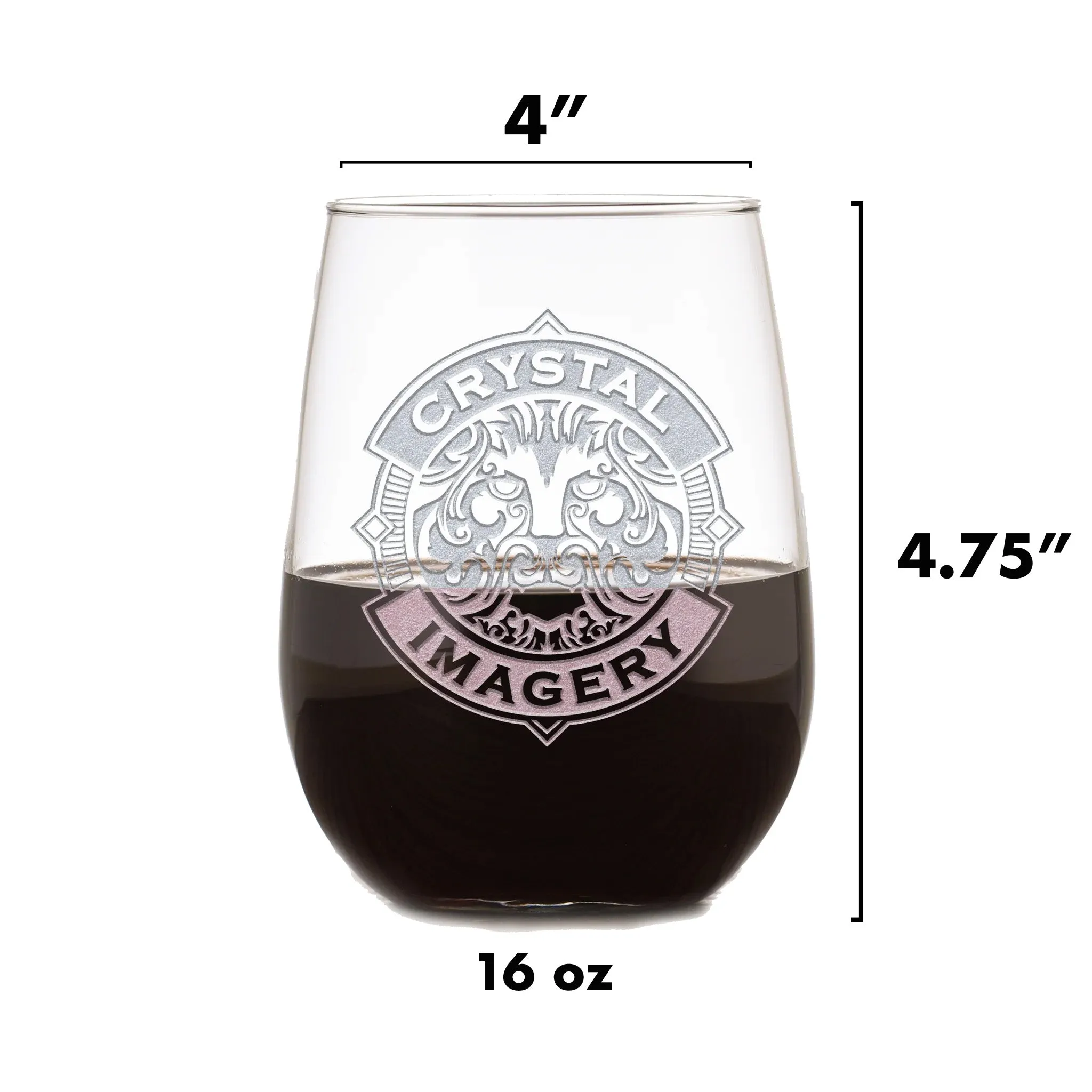 Custom Etched Stemless Wine Glasses