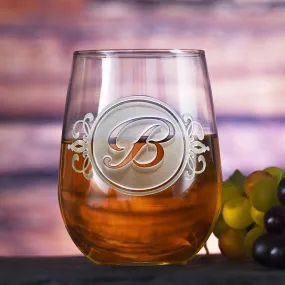 Custom Etched Stemless Wine Glasses