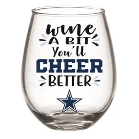 Dallas Cowboys 17OZ Stemless Glass