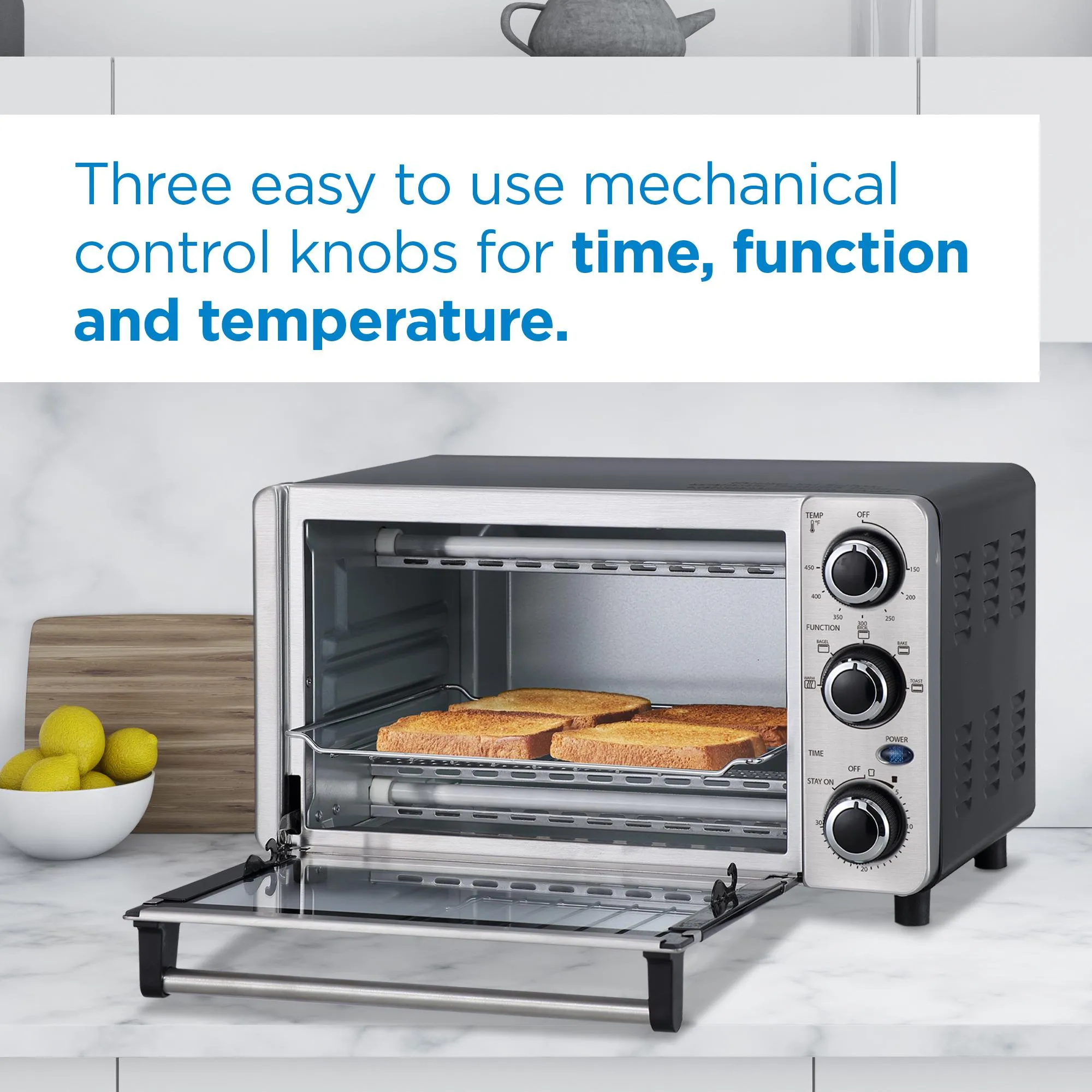 DBTO0412BBSS Danby 0.4 cu. ft./12L 4 Slice Countertop Toaster Oven in Stainless Steel