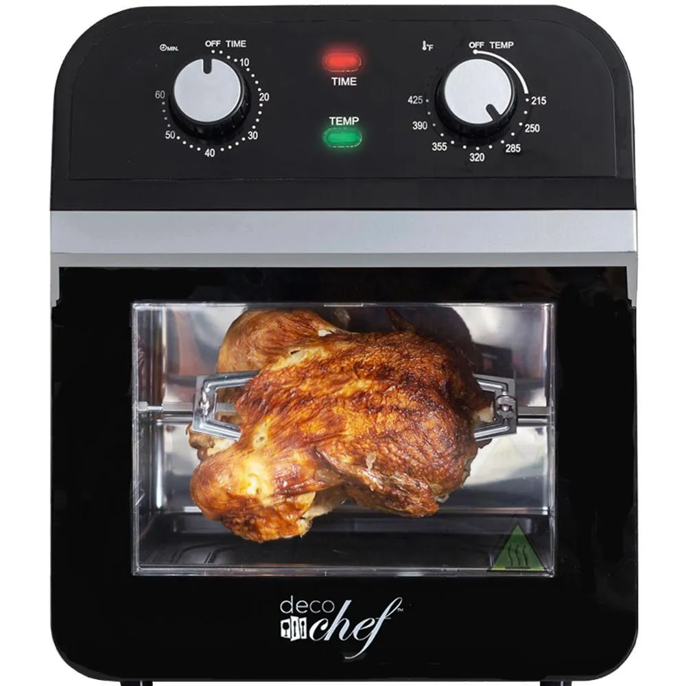 Deco Chef 12.7 QT Extra Large Capacity Convection Oven Airfryer   Oven Mitt & Salt Mill