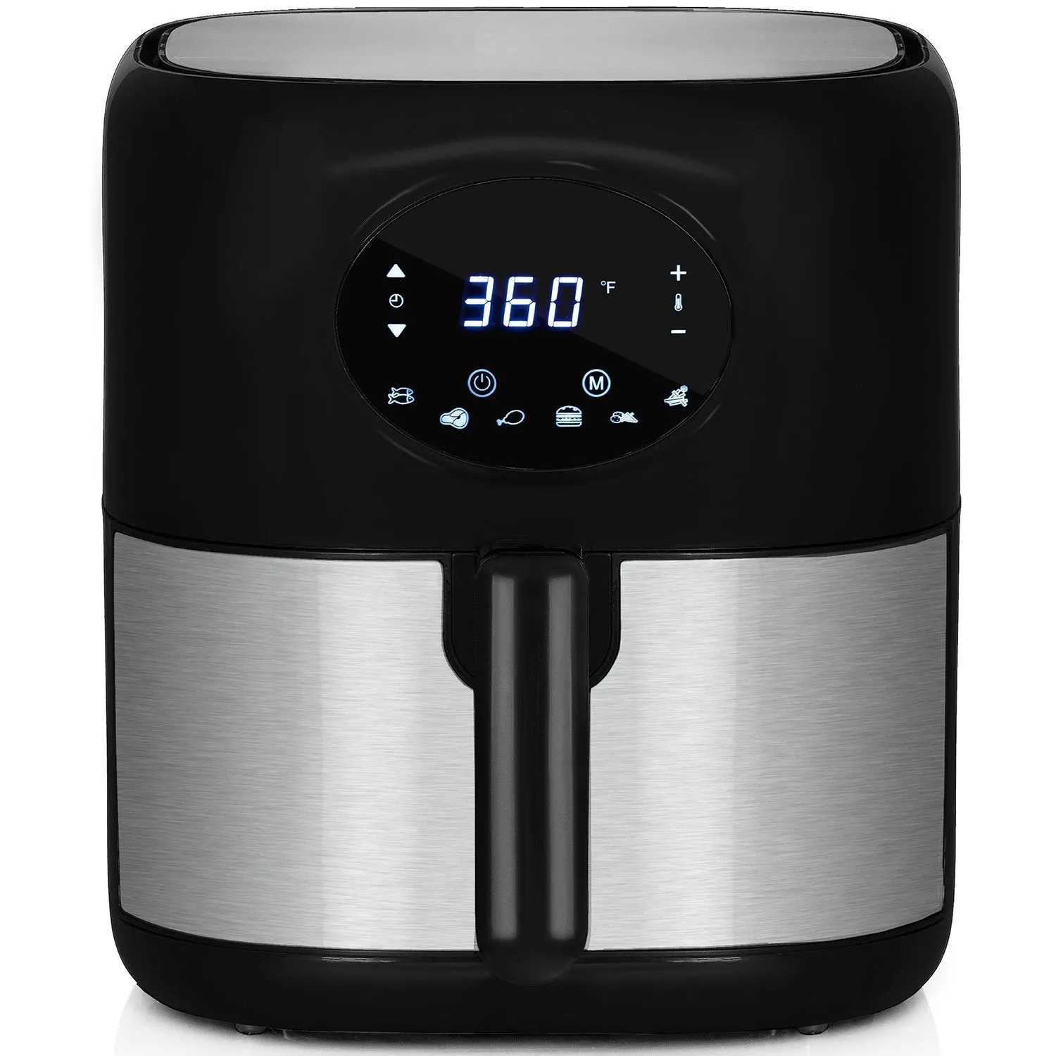 Deco Chef 3.7QT Digital Air Fryer with 6 Cooking Presets, Dishwasher Safe Basket, Black