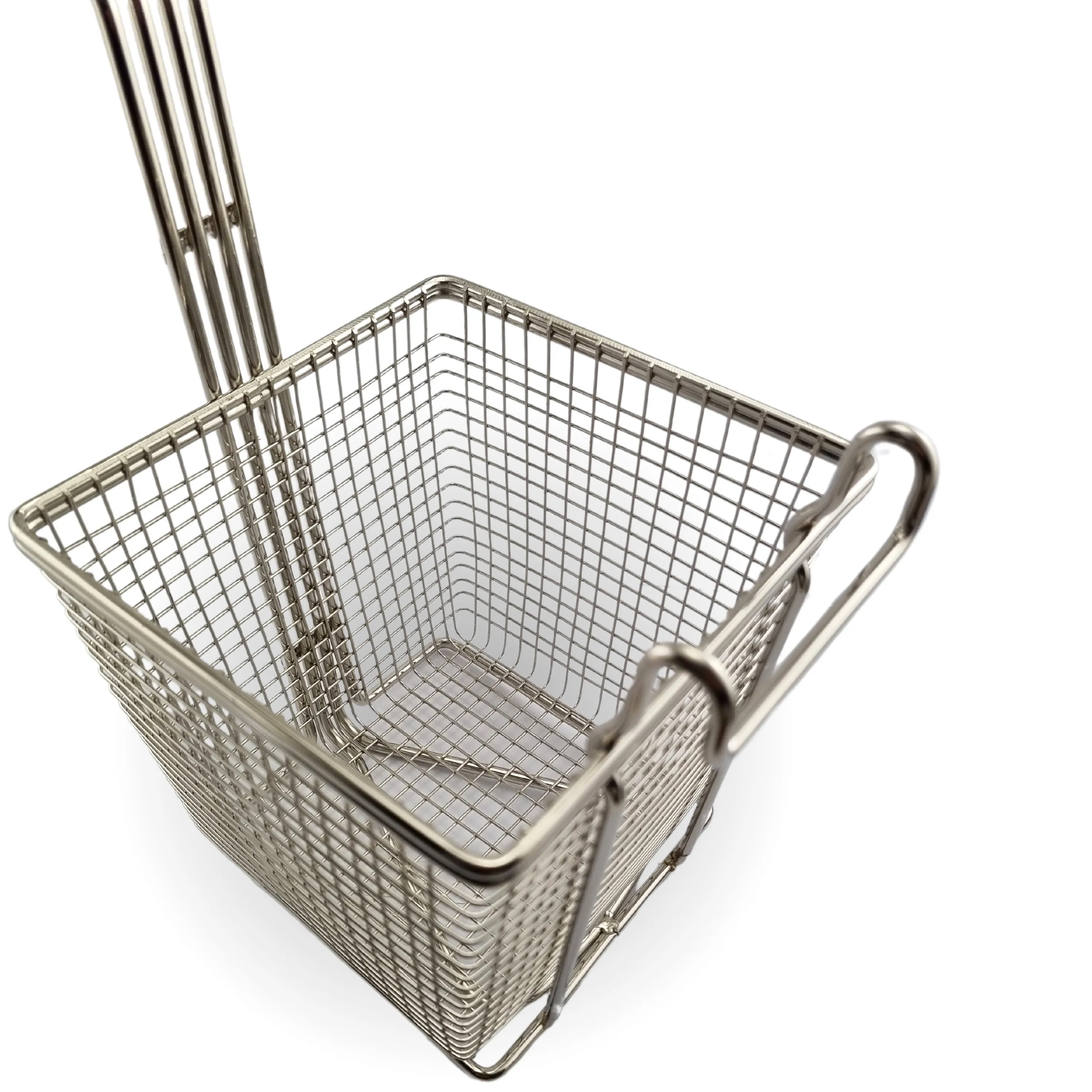 Deep Fryer Basket - Square - Rubber Handle