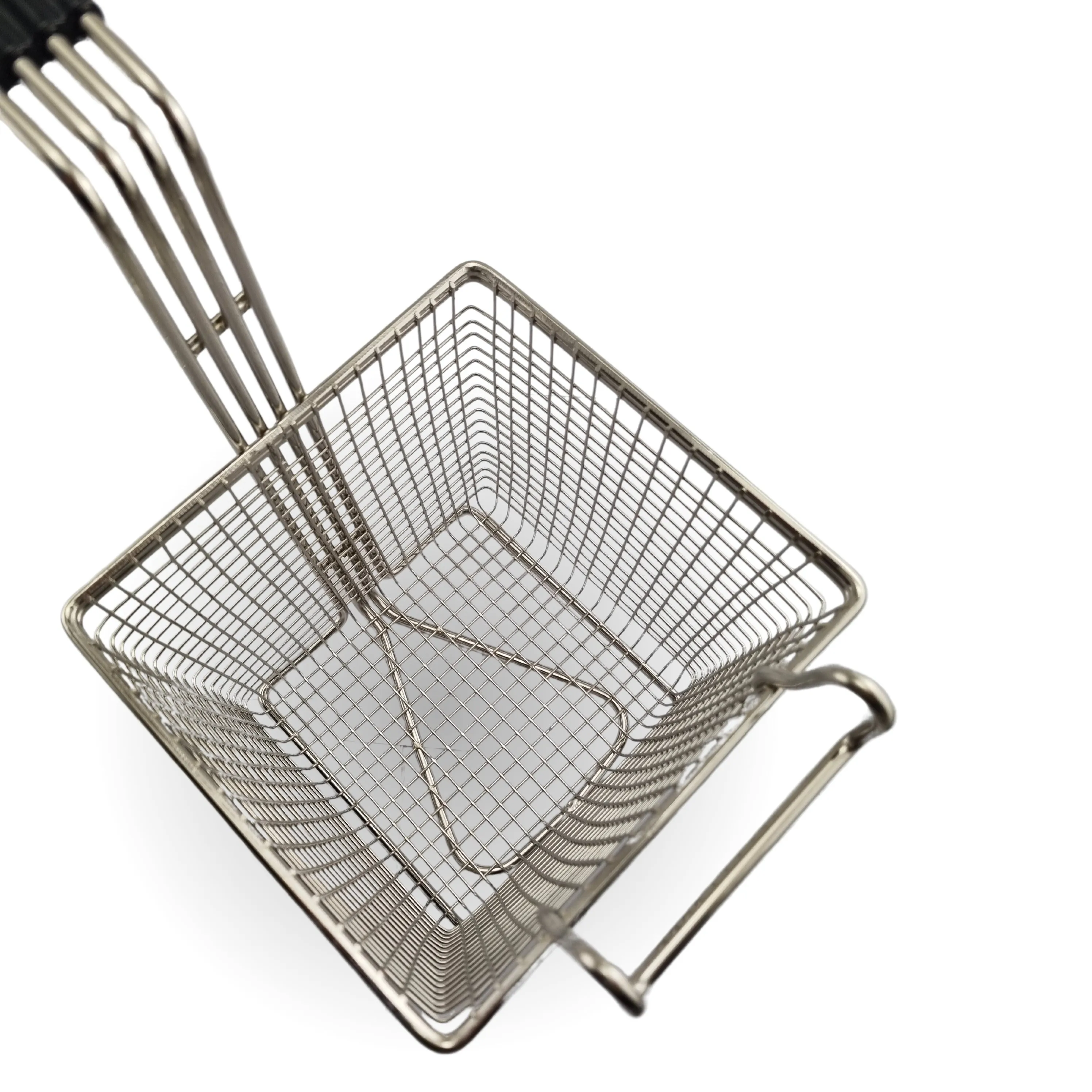 Deep Fryer Basket - Square - Rubber Handle