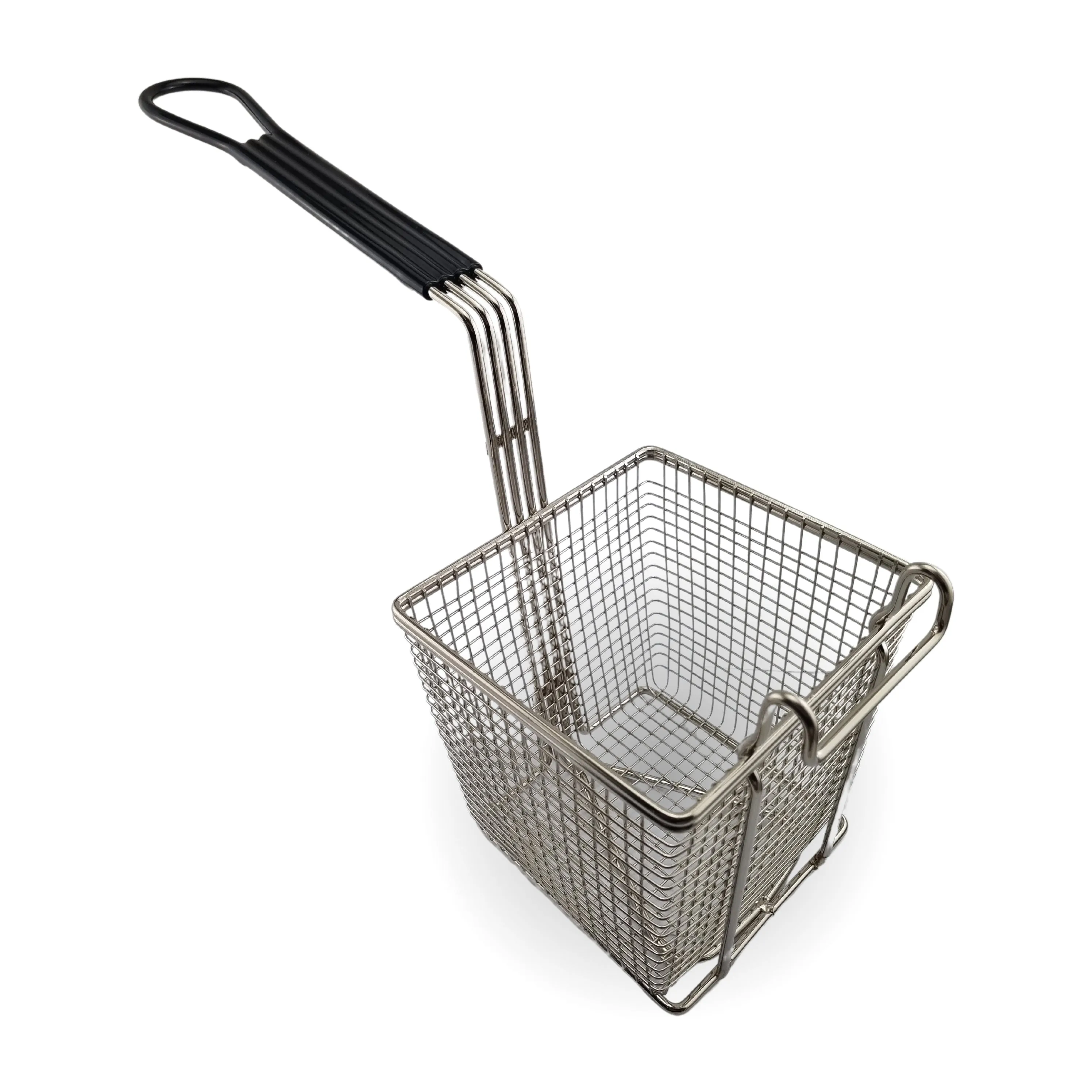 Deep Fryer Basket - Square - Rubber Handle