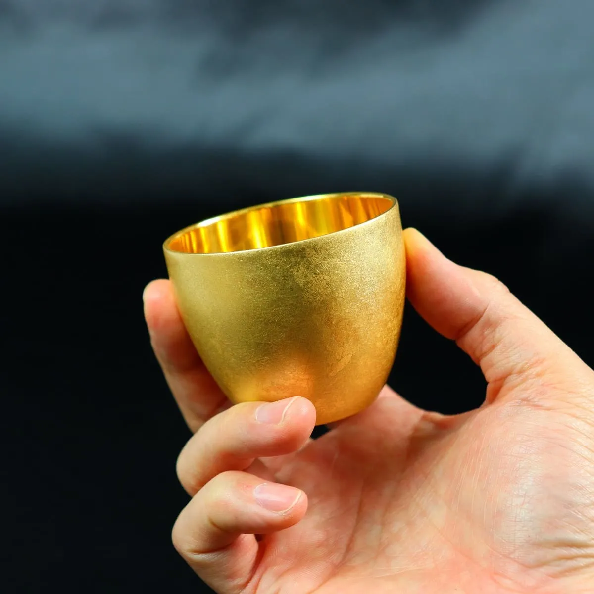 Double Wall Sake Cup/Teacup - Gold