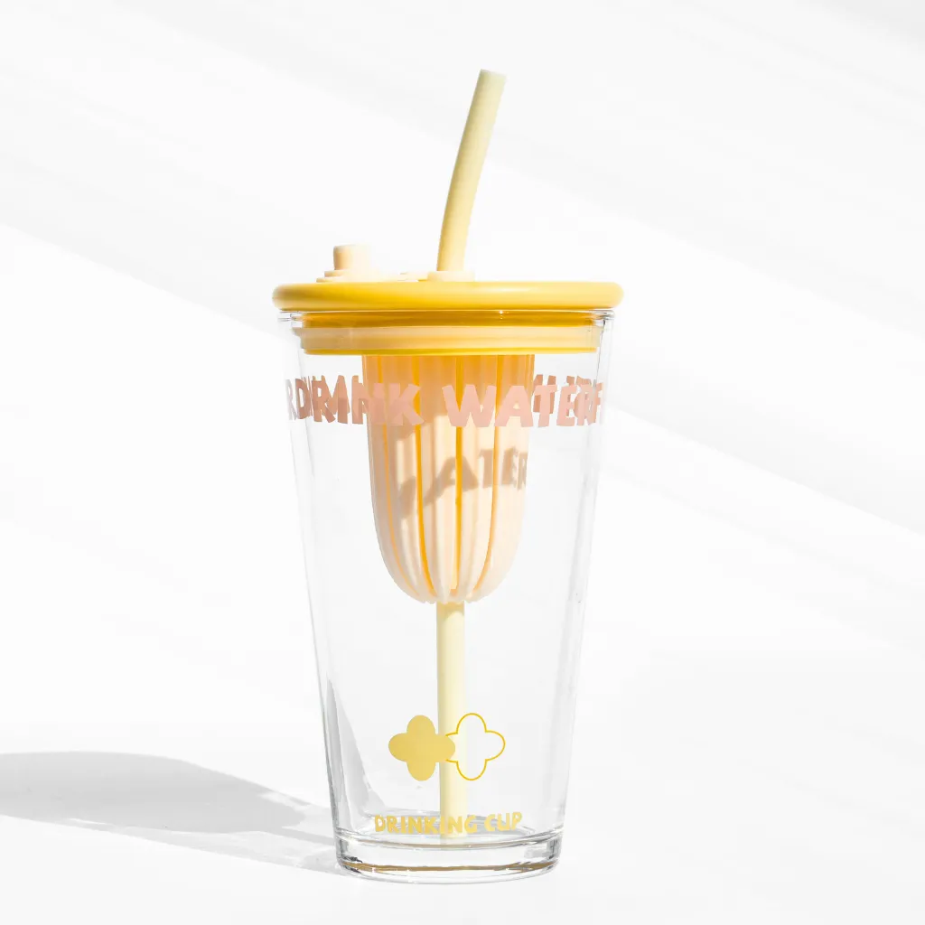 Drinking Cup with Infuser and Straw