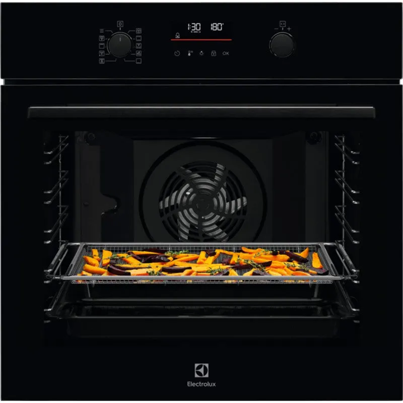 Electrolux 72L Built-In Multifunction Electric Single Oven - Black | EOM6P46K