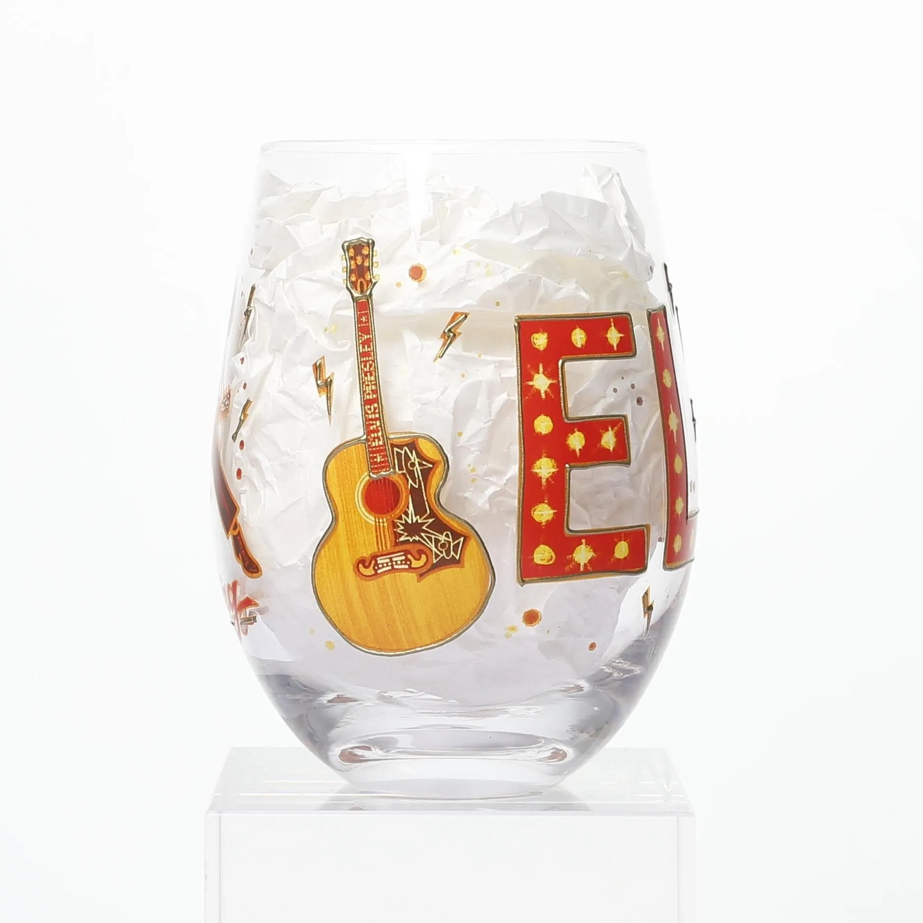 Elvis The King Stemless Wine Glass