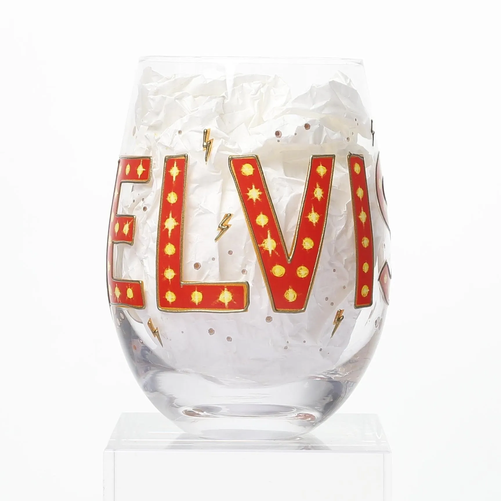 Elvis The King Stemless Wine Glass