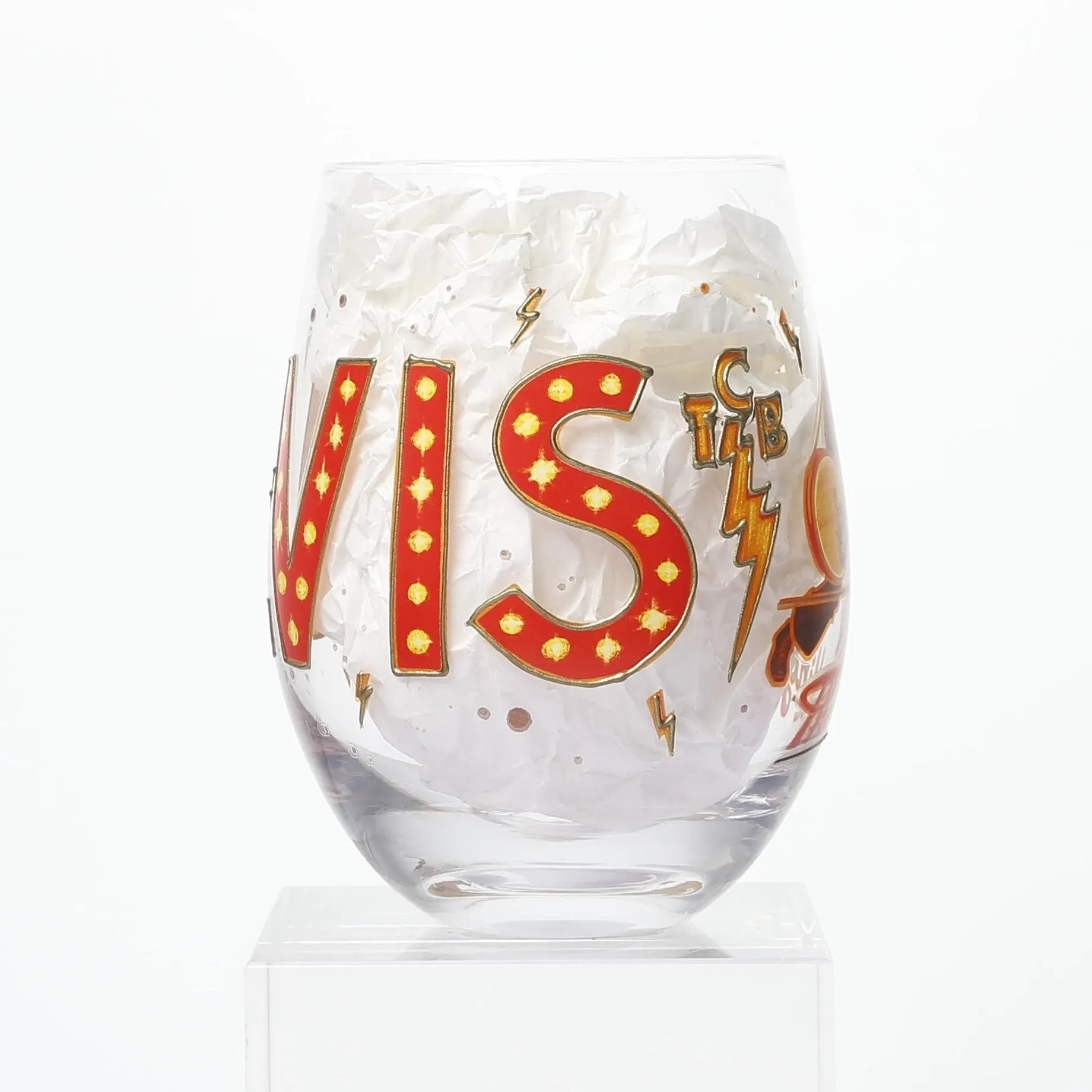 Elvis The King Stemless Wine Glass