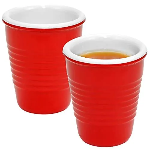 Fairly Odd Novelties Red Redneck Party Shot Glasses, 2oz Hard Plastic Melamine Cups, 4-Pack