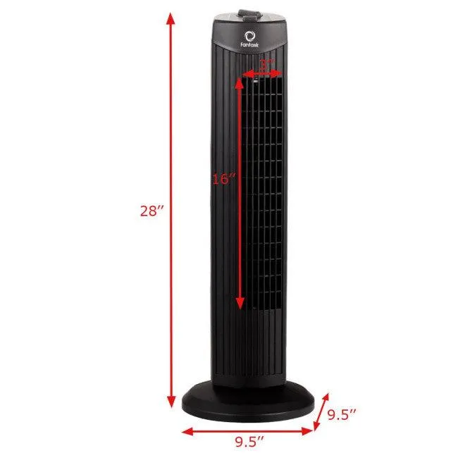 Fantask 35W 28 Inch Quiet Bladeless Oscillating Tower Fan 07495321