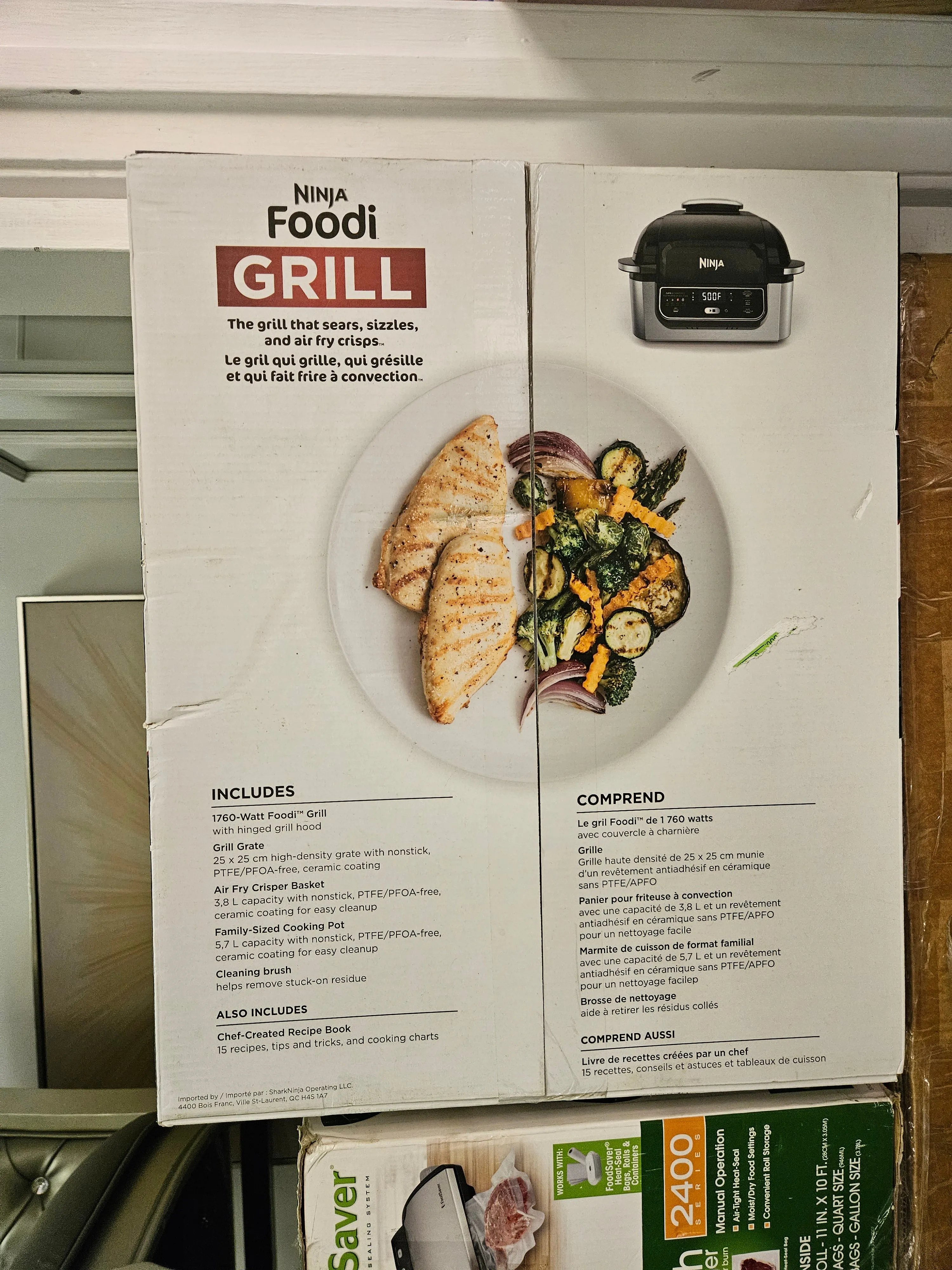 Foodi Grill 4 In 1 Indoor Grill & Air Fryer- Includes Recipe Book