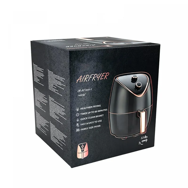 Freidora de aire sin aceite, AirFryer 5.5L de 1400 W con control manual | BronKitchen©