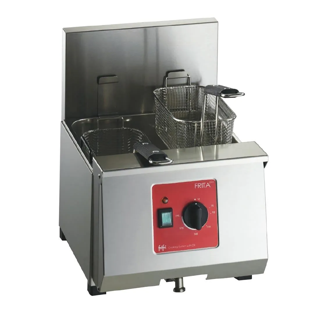 FriFri Frita  8 Electric Countertop Fryer Single Tank Twin Baskets 6.9kW Three Phase